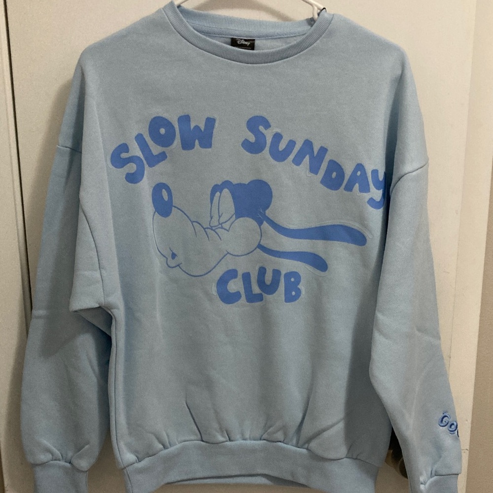 Goofy Slow Sunday Club Drop Sleeve Crewneck